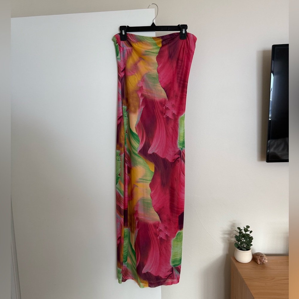 12th Tribe Avani Multi Strapless Maxi Dress